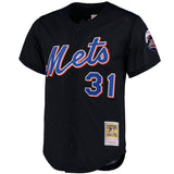 Men's New York Mets Mike Piazza Mitchell & Ness Black Cooperstown Collection Mesh Batting Practice Jersey - Pro Jersey Sports
