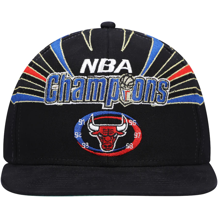 Men's Chicago Bulls Mitchell & Ness Black Hardwood Classics 1998 NBA Champions Snapback Hat