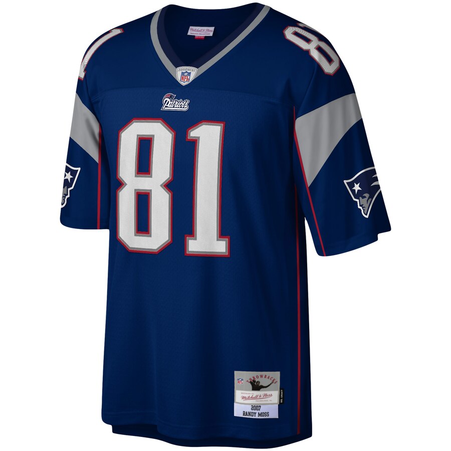 Men's Randy Moss New England Patriots Mitchell & Ness Navy Legacy Replica Jersey