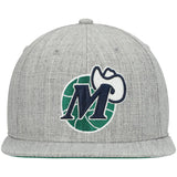 Dallas Mavericks HWC Gray Heathered 2.0 Mitchell & Ness Snapback Hat - Pro Jersey Sports
