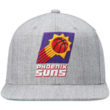 Phoenix Suns HWC Gray Heather 2.0 Mitchell & Ness Snapback Hat - Pro Jersey Sports
