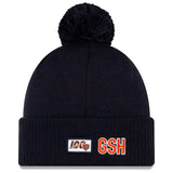 Men's New Era Navy Chicago Bears 2019 NFL Sideline Road "B" Official Sport Knit Hat - Pro Jersey Sports