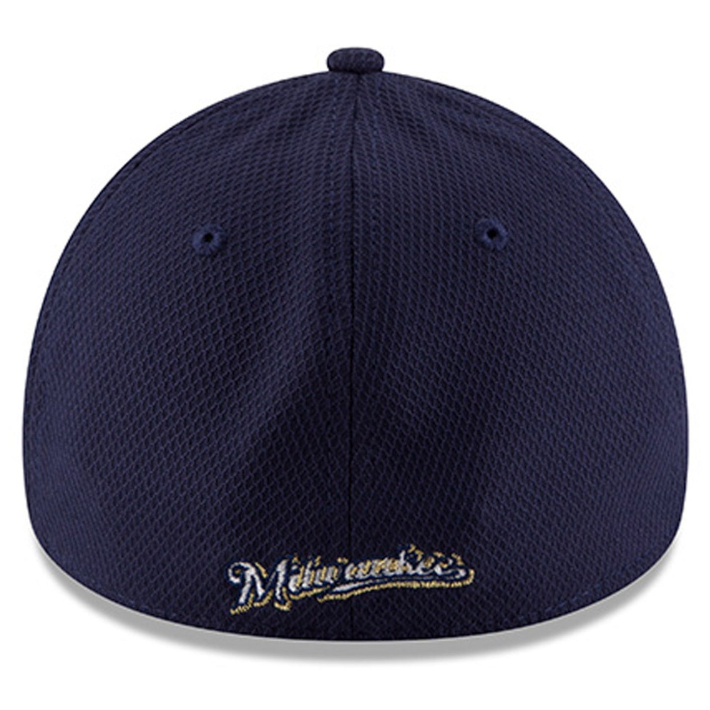 Men's Milwaukee Brewers New Era White/Navy Road Diamond Era 39THIRTY Flex Hat