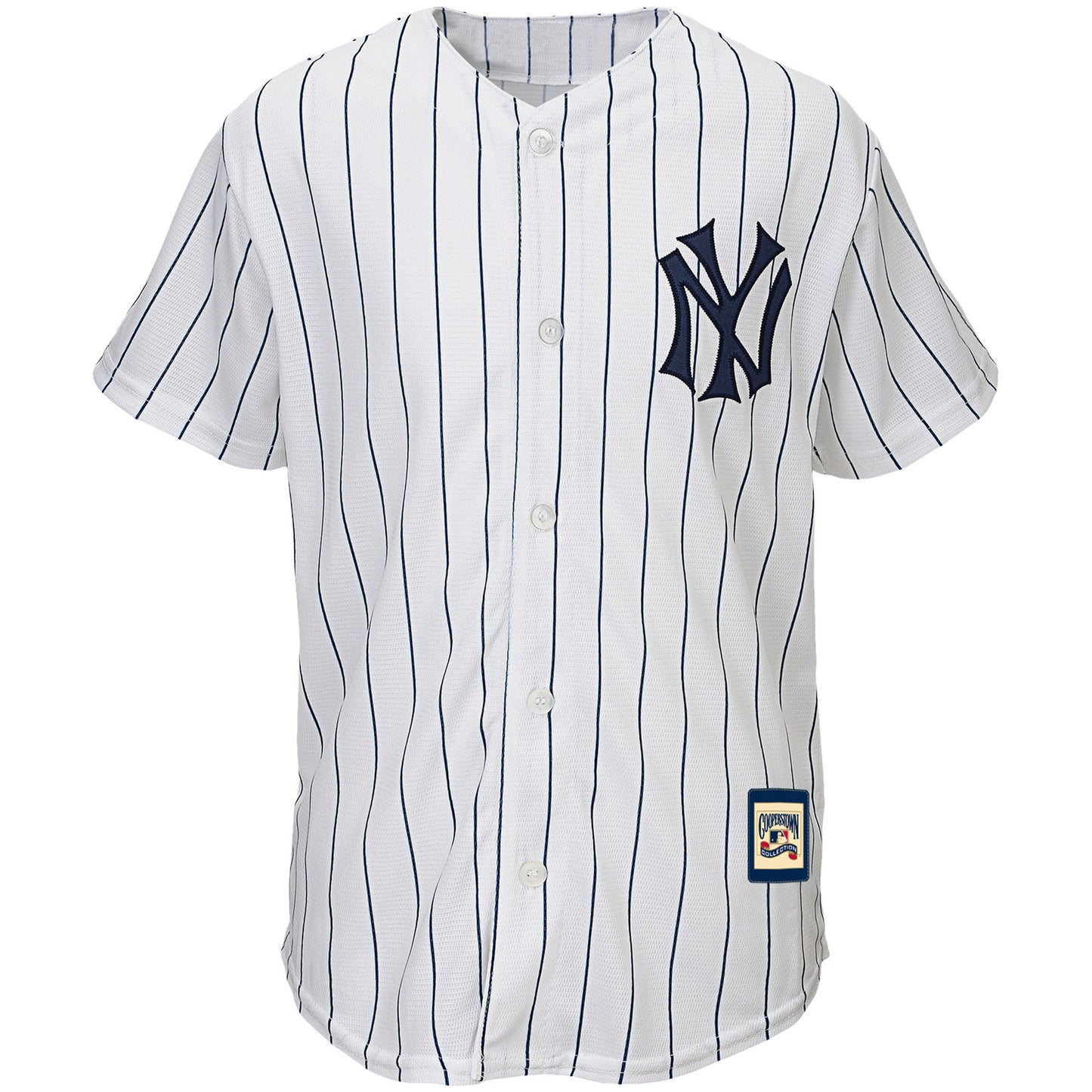 Youth New York Yankees Mickey Mantle White/Navy Cooperstown Collection Replica Player Jersey