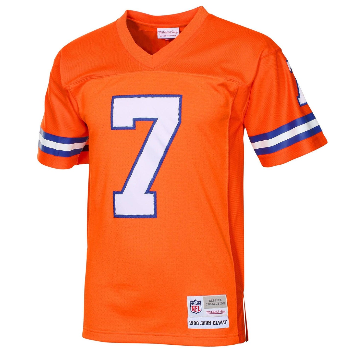 Mens Denver Broncos John Elway Mitchell & Ness Orange 1990 Legacy Replica Jersey