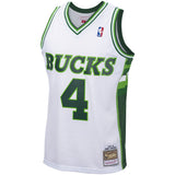 Men's Milwaukee Bucks Sidney Moncrief Mitchell & Ness White 1988-89 Hardwood Classics Swingman Jersey - Pro Jersey Sports