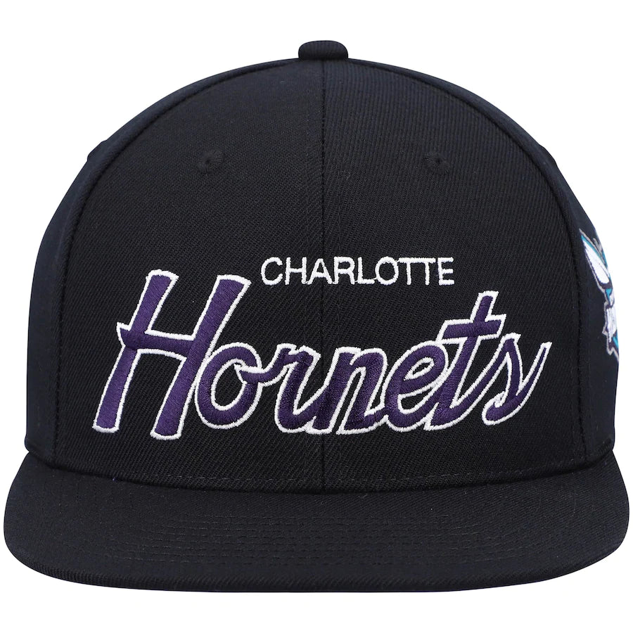 Charlotte Hornets Team Script 2.0 Mitchell & Ness Snapback Hat