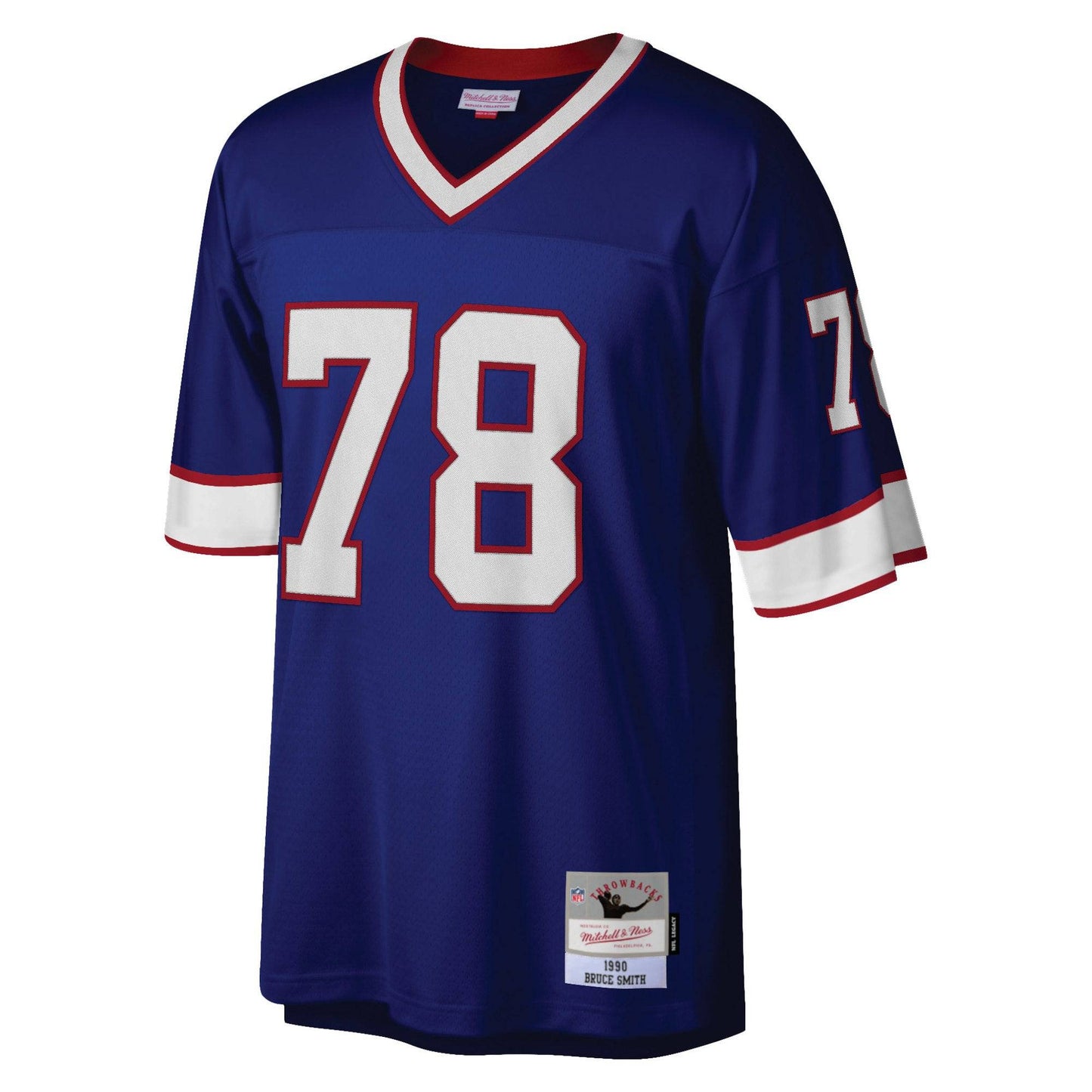 Men's Buffalo Bills Bruce Smith Mitchell & Ness Royal 1990 Legacy Replica Jersey