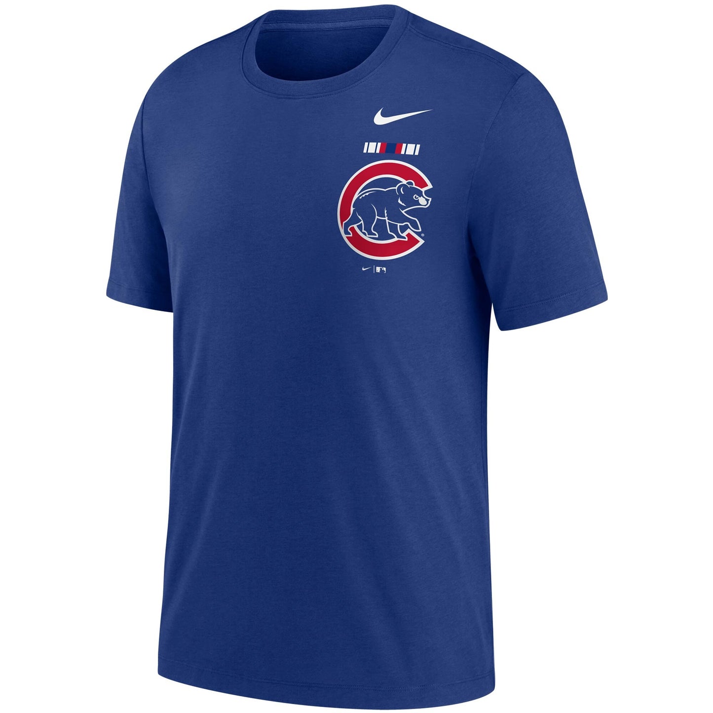 Men's Chicago Cubs Nike Royal Color Bar Tri-Blend T-Shirt