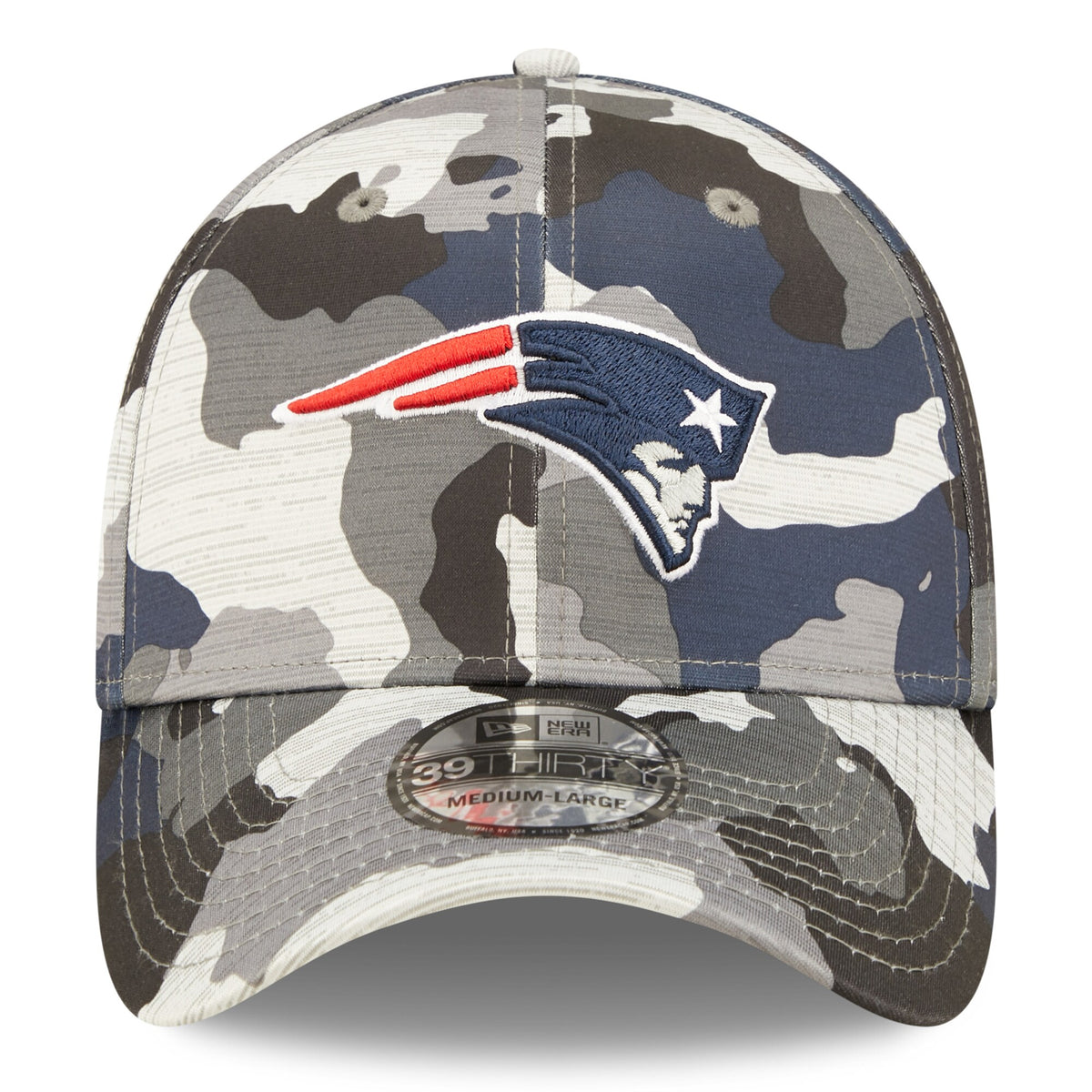 Men's New England Patriots New Era Camo 2022 NFL Training Camp Official 39THIRTY Flex Hat - Pro Jersey Sports