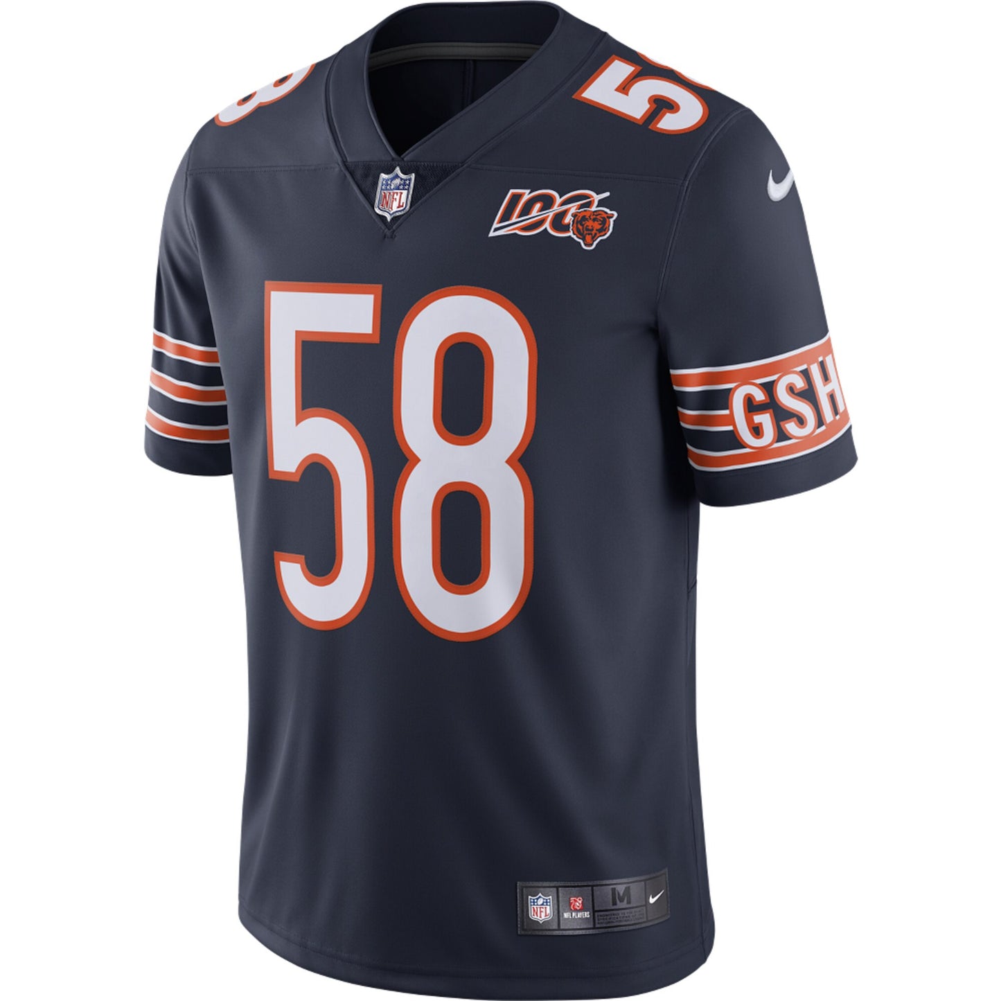 Men's Chicago Bears Roquan Smith Nike Navy NFL 100th Season Limited Jersey