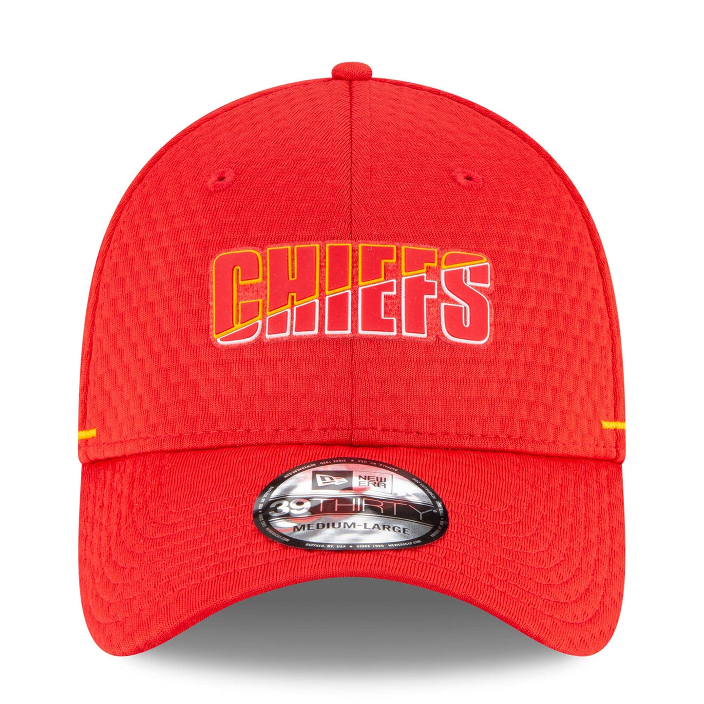 Men's Kansas City Chiefs New Era Red 2020 NFL Summer Sideline Official 39THIRTY Flex Hat