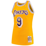 Men's Mitchell & Ness Nick Van Exel Los Angeles Lakers Gold 1996-97 Hardwood Classics Swingman Jersey - Pro Jersey Sports