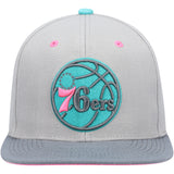 Men's Philadelphia 76ers Mitchell & Ness Gray Wolf Mags Snapback Hat - Pro Jersey Sports