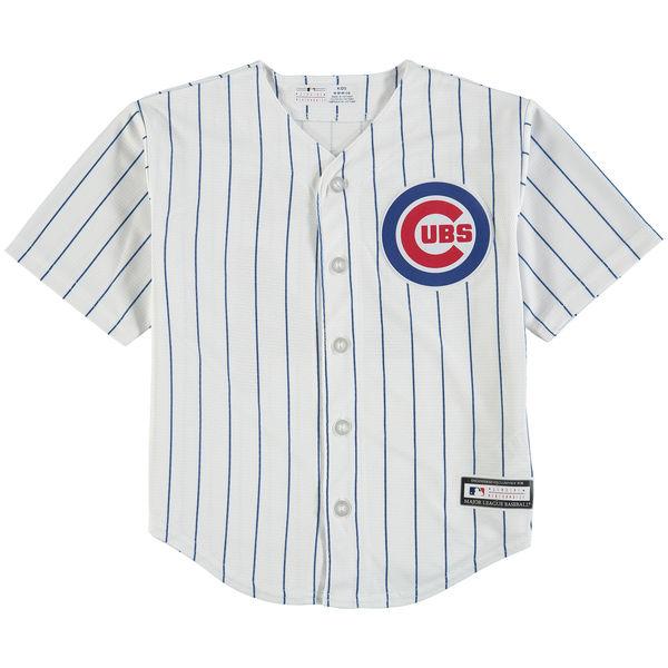 Chicago Cubs Anthony Rizzo Toddler Home Pinstripe Cool Base Jersey
