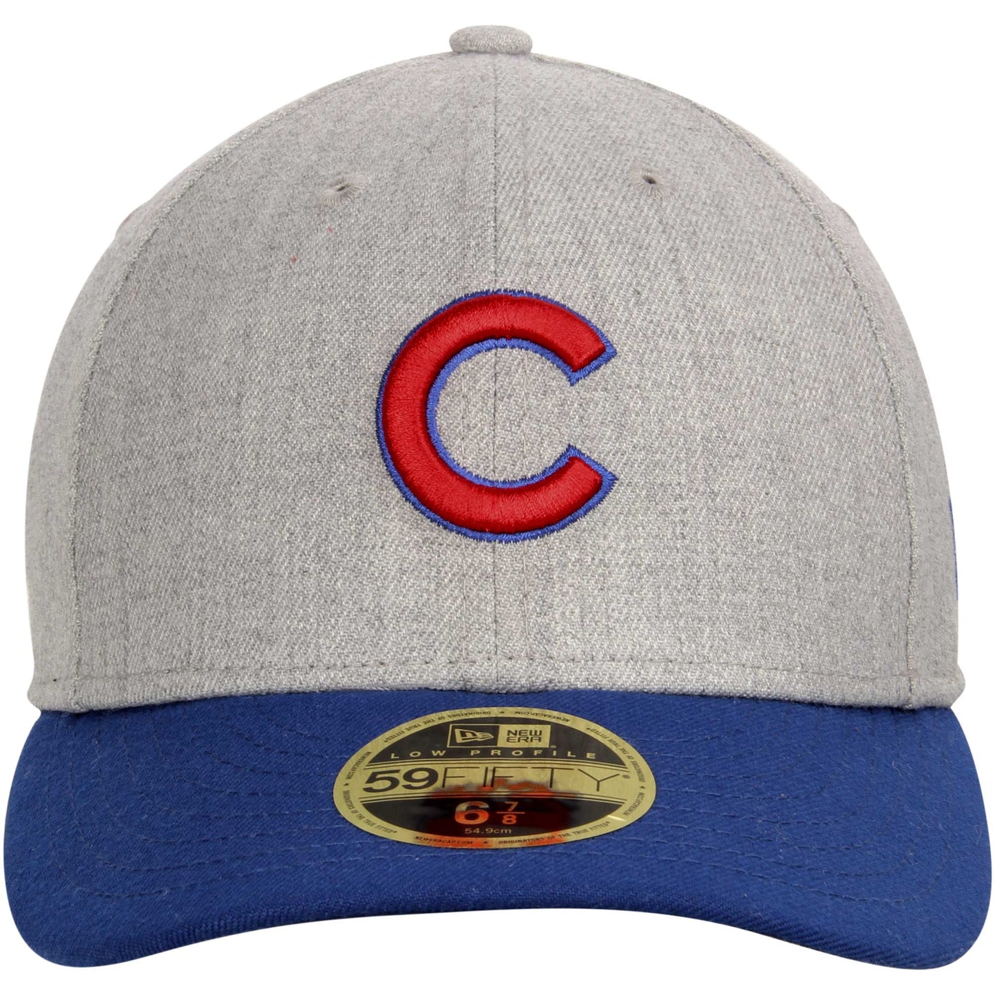 Men's Chicago Cubs New Era Heathered Gray/Royal Change Up Low Profile 59FIFTY Fitted Hat