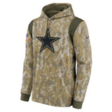 Men's Nike Camo Dallas Cowboys 2021 Salute To Service Therma Performance Pullover Hoodie - Pro Jersey Sports
