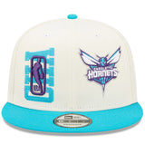 Charlotte Hornets New Era 2022 NBA Draft 9FIFTY Snapback Adjustable Hat - Cream/Teal - Pro Jersey Sports