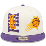 Phoenix Suns New Era 2022 NBA Draft 9FIFTY Snapback Adjustable Hat - Cream/Purple - Pro Jersey Sports