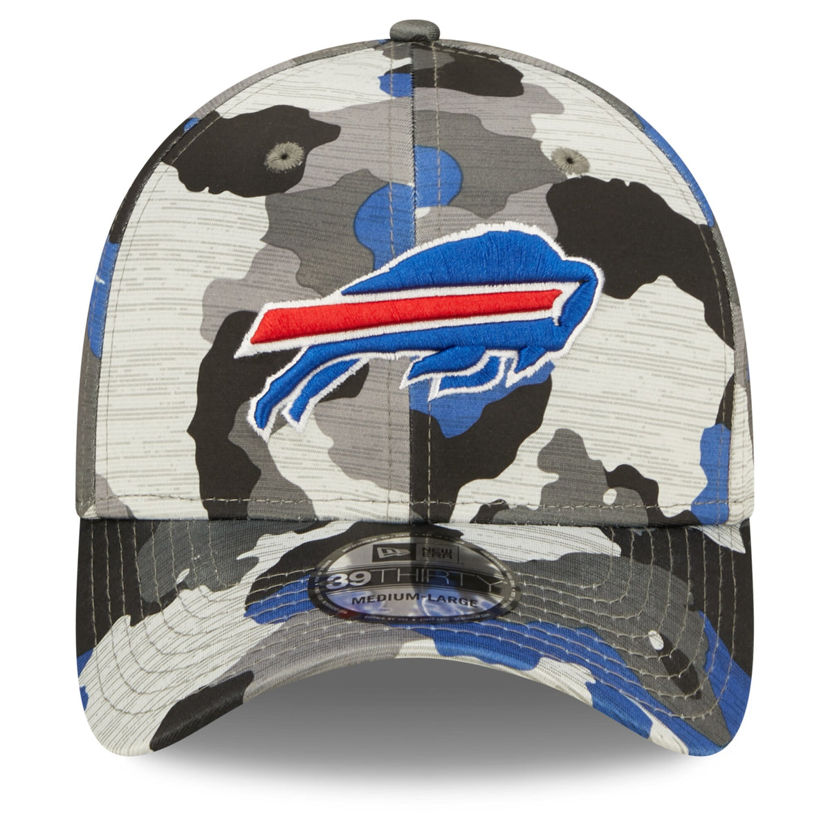 Men's Buffalo Bills New Era Camo 2022 NFL Training Camp Official 39THIRTY Flex Hat - Pro Jersey Sports