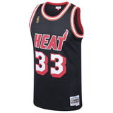Men's Miami Heat Alonzo Mourning Mitchell & Ness Black 1996-97 Hardwood Classics Swingman Jersey - Pro Jersey Sports