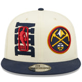 Denver Nuggets New Era 2022 NBA Draft 9FIFTY Snapback Adjustable Hat - Cream/Navy - Pro Jersey Sports