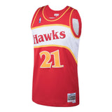 Men's Atlanta Hawks Dominique Wilkins Mitchell & Ness Red 1986-87 Hardwood Classics Swingman Jersey - Pro Jersey Sports