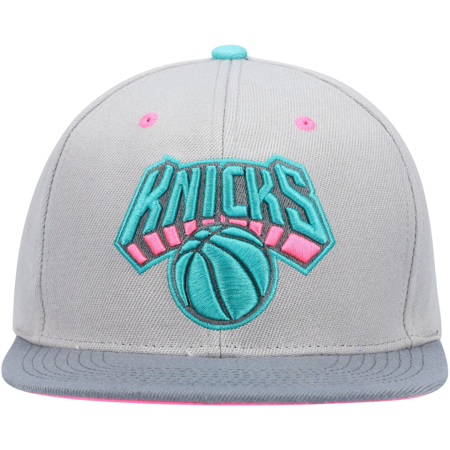 Men's New York Knicks Mitchell & Ness Gray Wolf Mags Snapback Hat