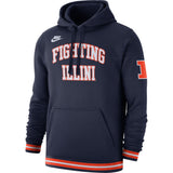 Men's Nike Navy Illinois Fighting Illini Retro Pullover Hoodie - Pro Jersey Sports