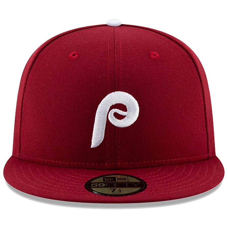Men's Philadelphia Phillies New Era Maroon Alternate 2 Authentic Collection On-Field 59FIFTY Fitted Hat