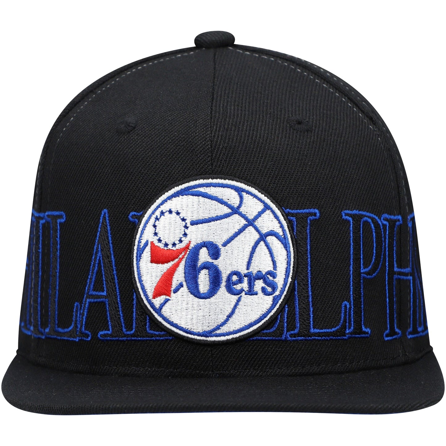Men's Mitchell & Ness Black Philadelphia 76ers Winner Circle Snapback Hat