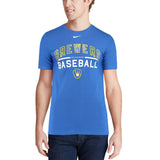 Men's Milwaukee Brewers Nike Royal Practice Performance T-Shirt - Pro Jersey Sports