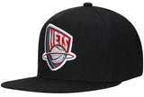 Men's New Jersey Nets Mitchell & Ness Basic Core Black Snapback Hat - Pro Jersey Sports