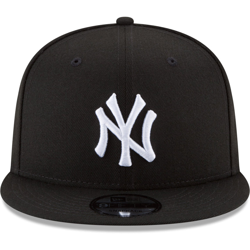 Men's New York Yankees New Era Black & White 9FIFTY Snapback Hat - Pro Jersey Sports
