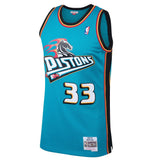 Men's Detroit Pistons Grant Hill Mitchell & Ness Teal 1998-99 Hardwood Classics Swingman Jersey - Pro Jersey Sports