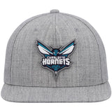 Charlotte Hornets Gray Heathered 2.0 Mitchell & Ness Snapback Hat - Pro Jersey Sports