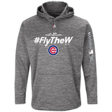 Men's Chicago Cubs Majestic Gray 2018 Postseason Authentic Collection Streak Fleece Pullover Hoodie - Pro Jersey Sports