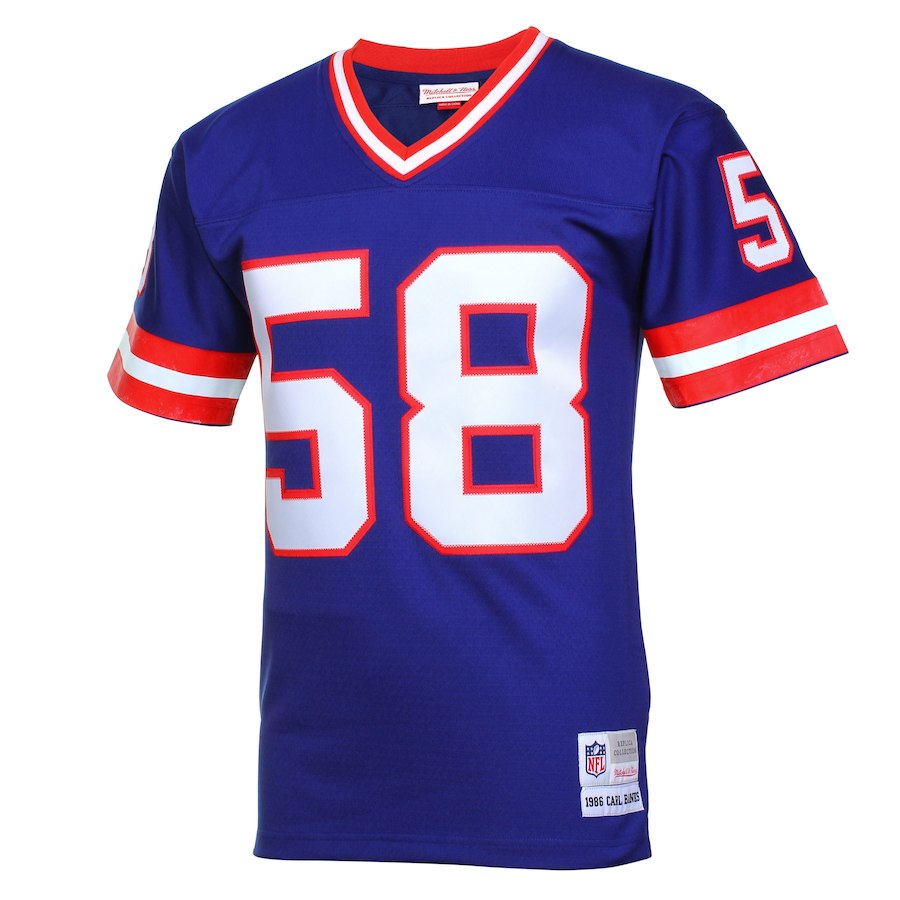 Mens New York Giants Carl Banks Mitchell & Ness Royal Blue Retired Player Vintage Replica Jersey
