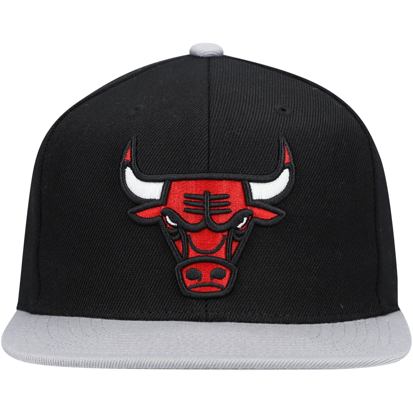 Men's Mitchell & Ness Chicago Bulls Core Black/ Gray Adjustable Snapback Hat