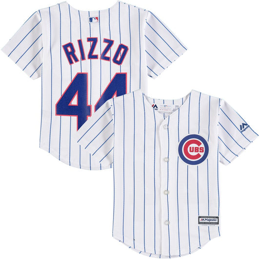 Chicago Cubs Anthony Rizzo Infant Home Pinstripe Cool Base Player Jersey