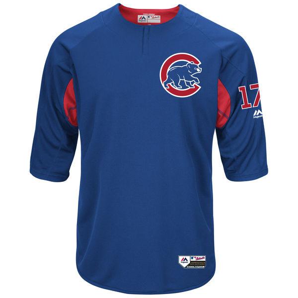 Chicago Cubs Kris Bryant Royal Authentic Collection On-Field 3/4-Sleeve Player Batting Practice Jersey