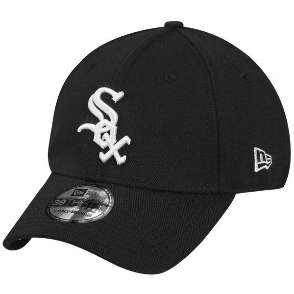Men's Chicago White Sox New Era Black MLB Team Classic 39THIRTY Flex Hat