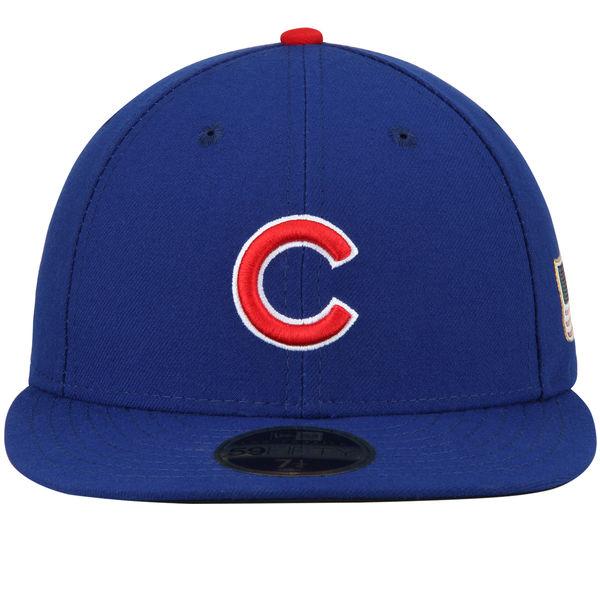Men's Chicago Cubs New Era Royal Authentic Collection On-Field 59FIFTY Low Profile Fitted Hat with 9/11 Side Patch
