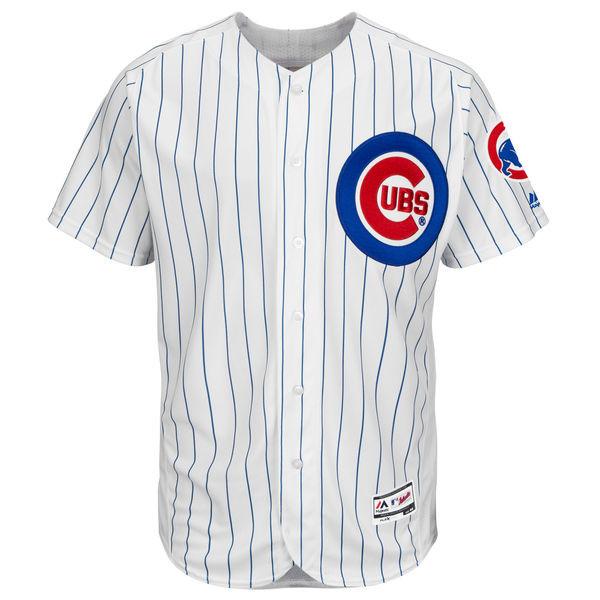 Men's MLB Chicago Cubs Kyle Schwarber Majestic Home White/Royal Flex Base Authentic Collection Player Jersey