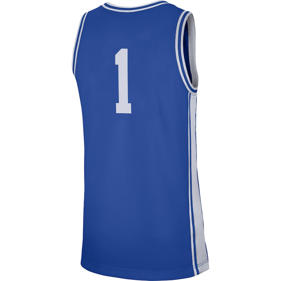 Men's Duke Blue Devils Nike Replica #1 Basketball Jersey -Royal