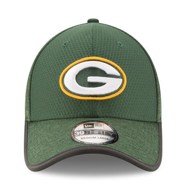 Men's Green Bay Packers New Era Green NFL17 Training Camp Official 39THIRTY Flex Hat