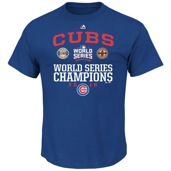 Youth Chicago Cubs Majestic 2016 World Series Champions Headline News T-Shirt - Royal - Pro Jersey Sports