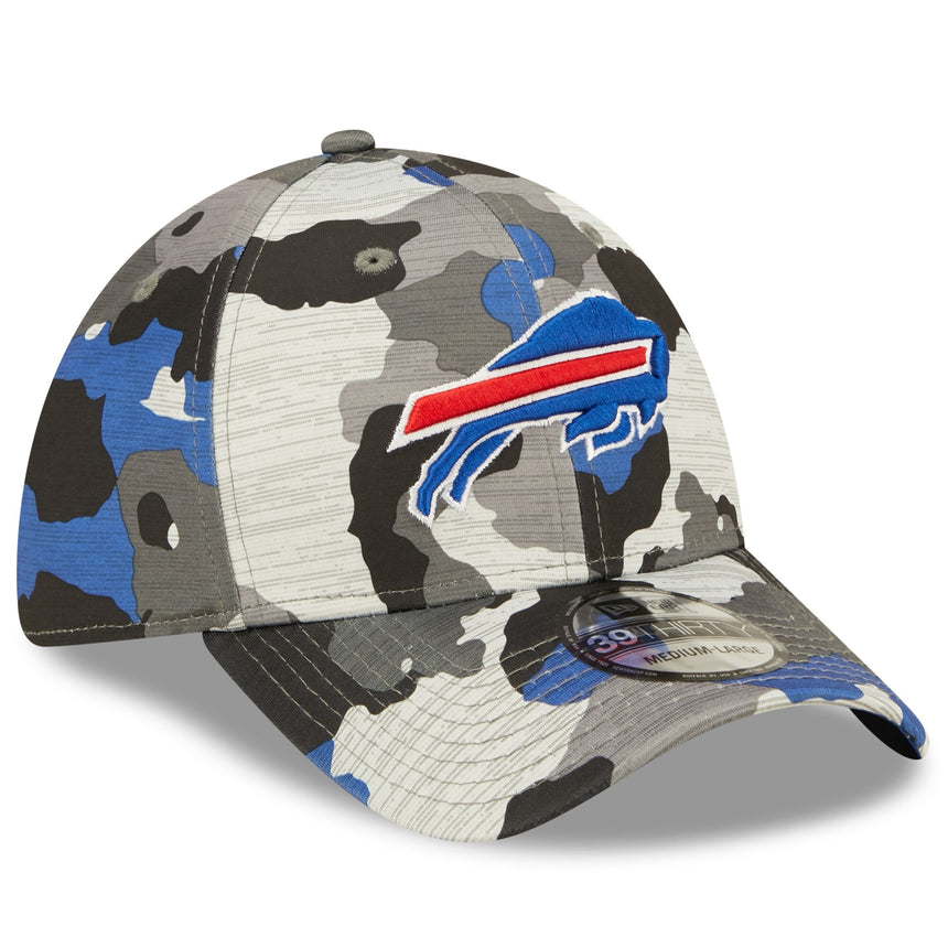 Men's Buffalo Bills New Era Camo 2022 NFL Training Camp Official 39THIRTY Flex Hat - Pro Jersey Sports