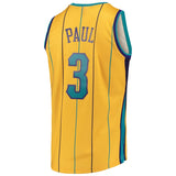 Men's New Orleans Hornets Chris Paul Mitchell & Ness Yellow Hardwood Classics Swingman Jersey - Pro Jersey Sports