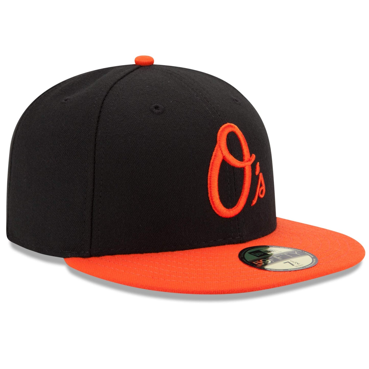 Men's Baltimore Orioles New Era Black/Orange Alternate Authentic Collection On Field 59FIFTY Performance Fitted Hat